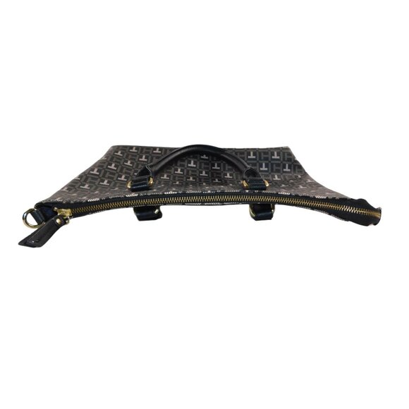 Tommy Hilfiger Monogram Satchel Tote Bag – Brown/Black - Picture 11 of 13